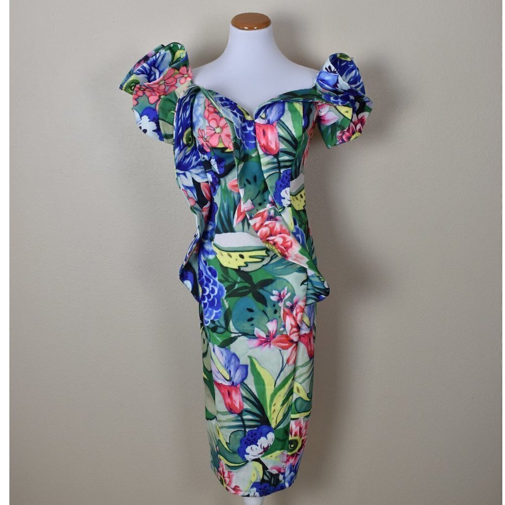 CQ by CQ Floral Ruffle Sheath Dress - Picture 1 of 8